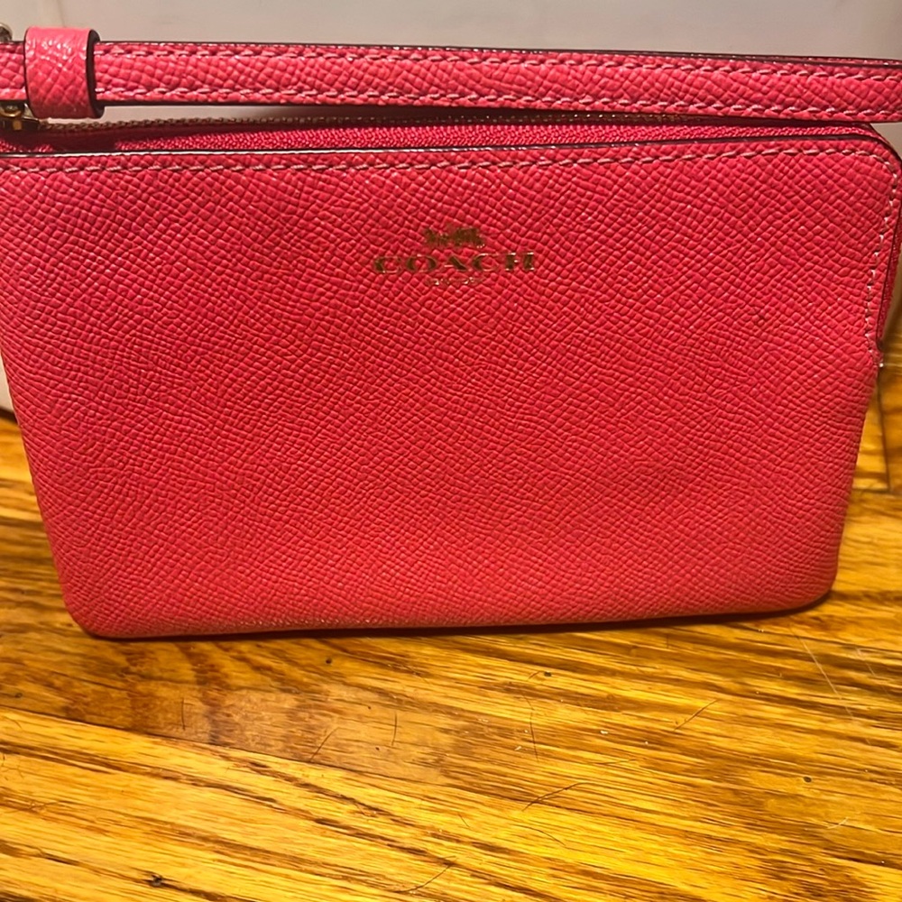 Pink Coach Wristlet